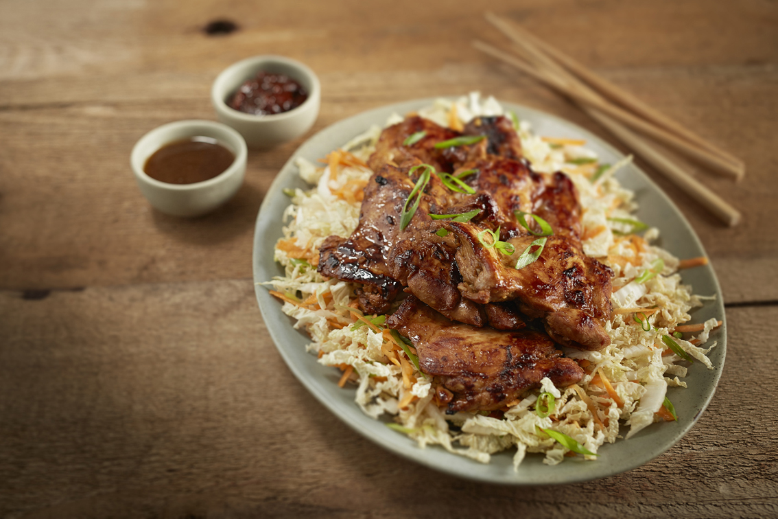 CHICKEN CUTLETS WITH ASIAN SLAW