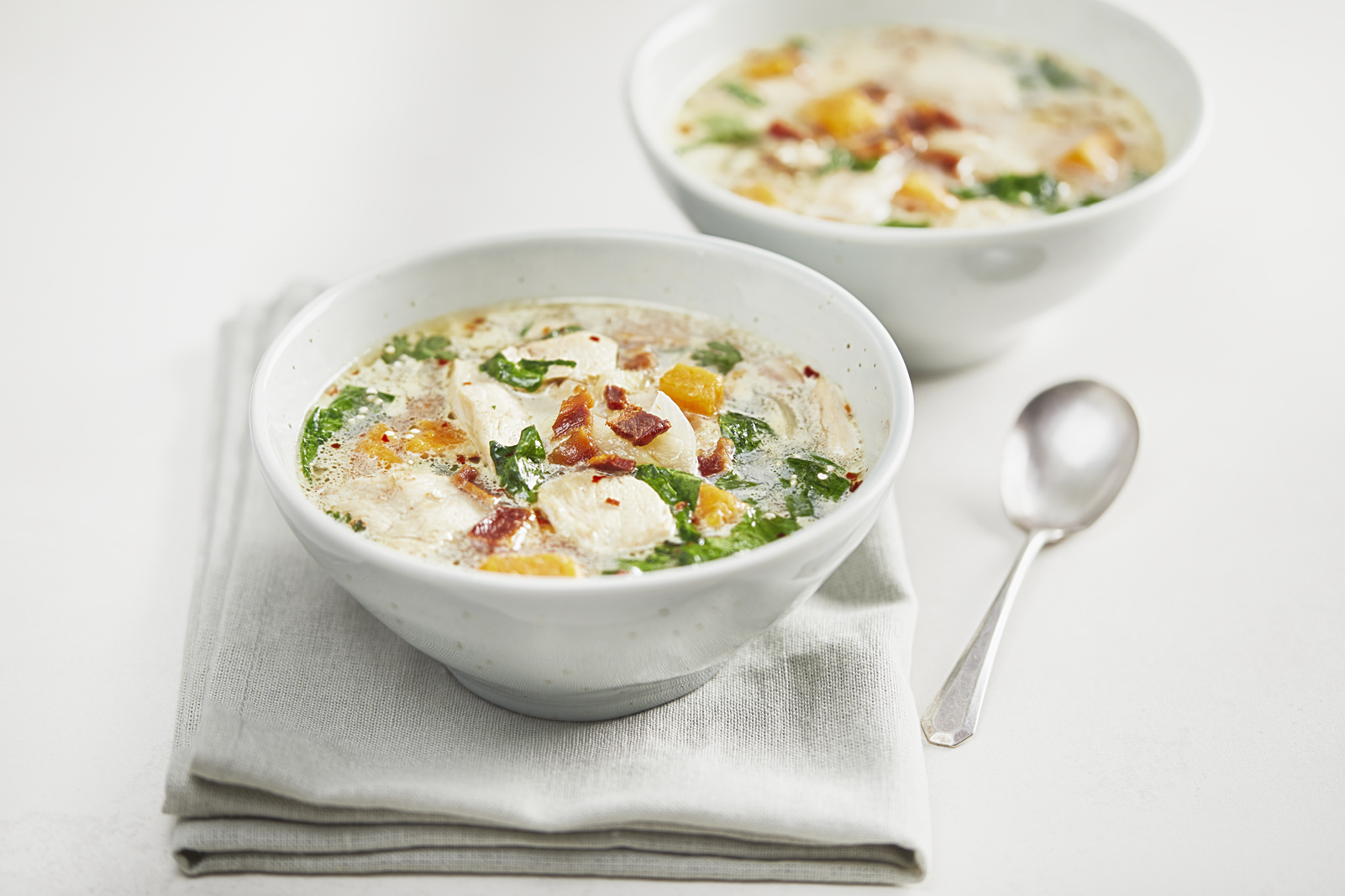 CHICKEN PANCETTA & SWEET POTATO SOUP
