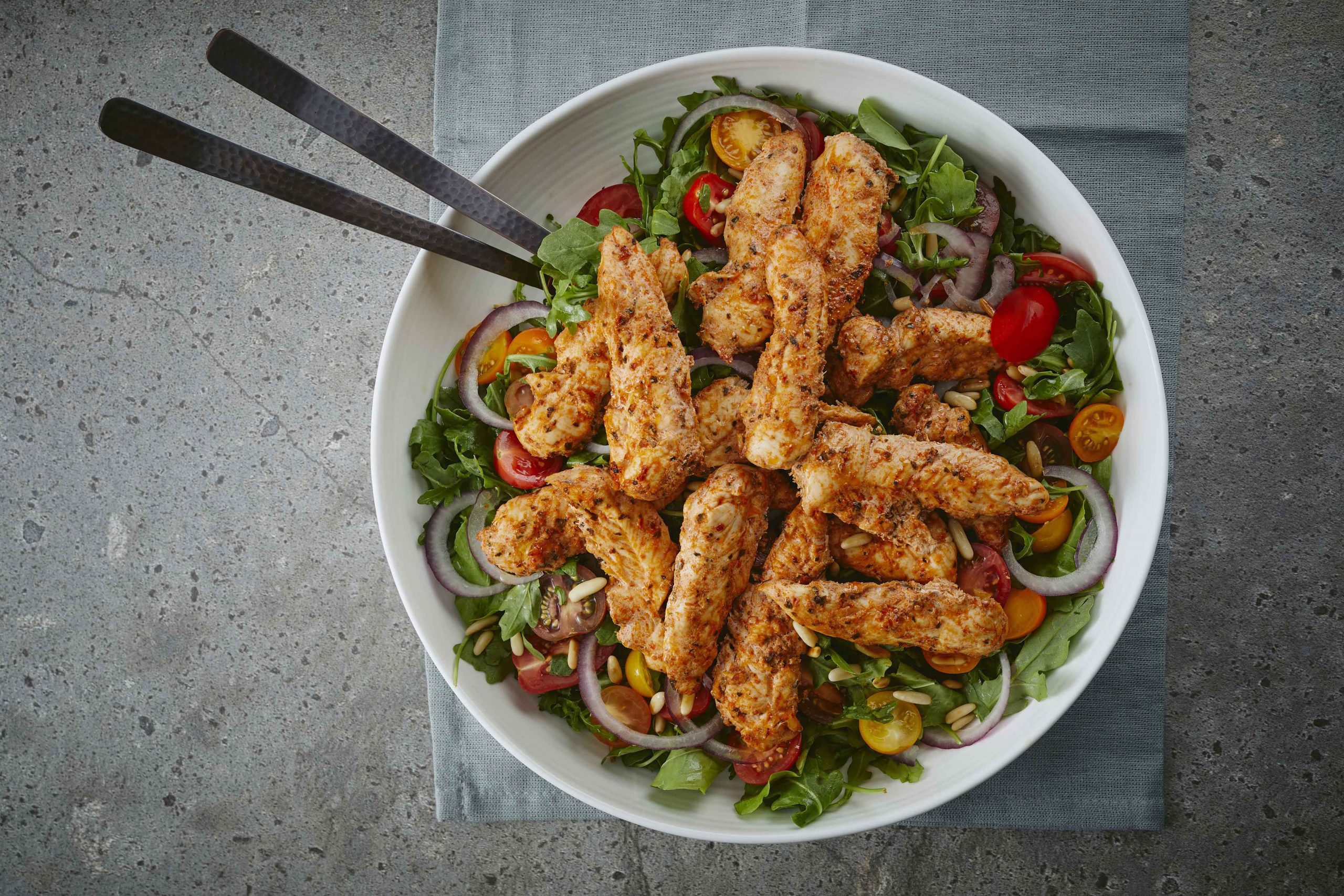 CHICKEN AND SUMMER TOMATO SALAD