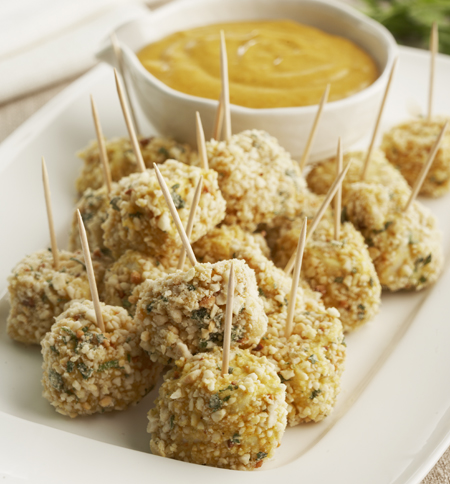 CURRIED CHICKEN & CASHEW BITES