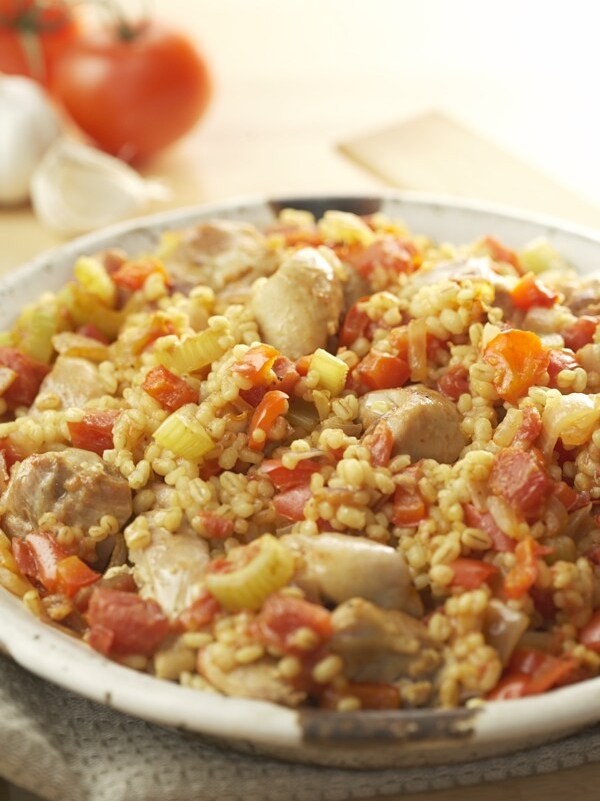 CHICKEN AND BARLEY JAMBALAYA