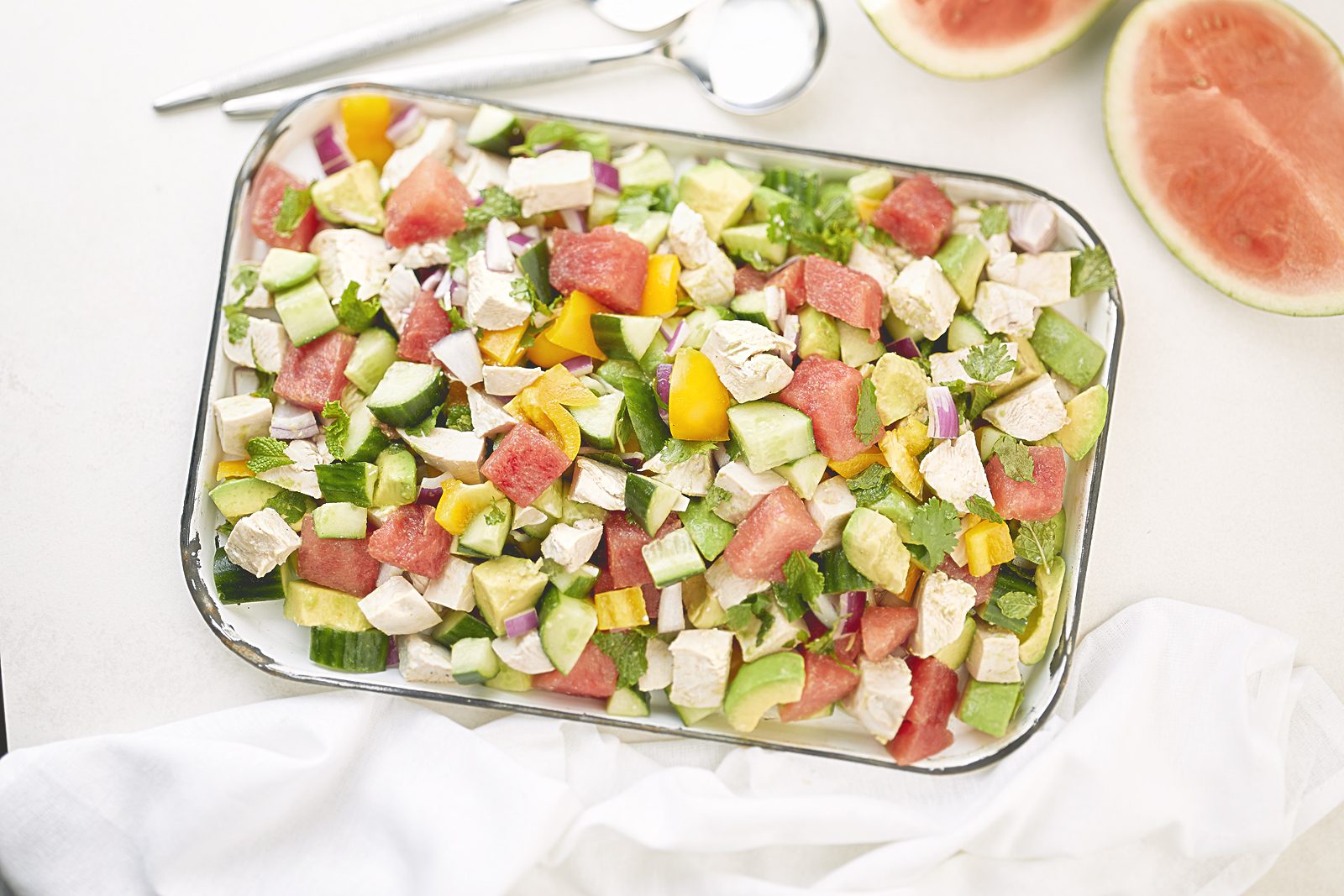 CHICKEN MELON & AVOCADO SALAD