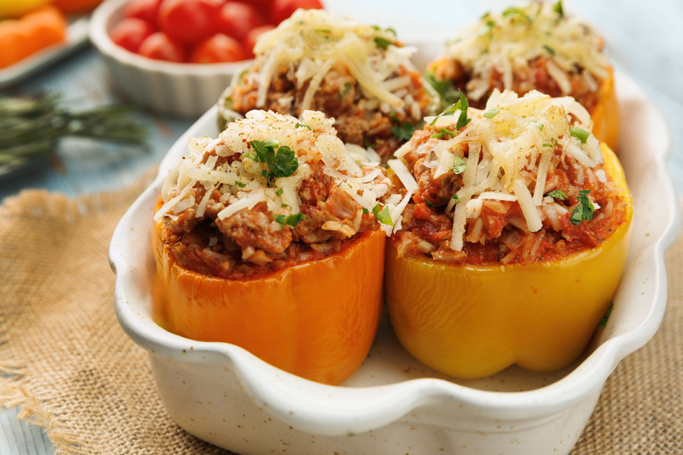 CHICKEN STUFFED PEPPERS