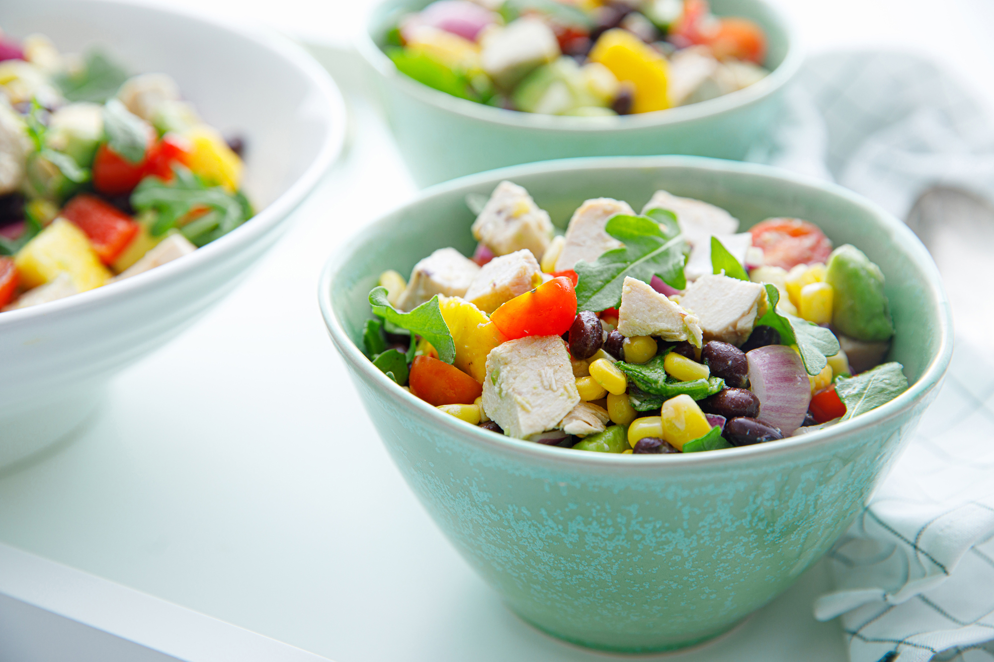 CHICKEN AVOCADO & BLACK BEAN SALAD