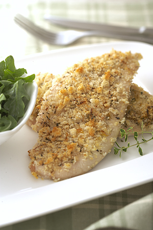 LIGHT AND CRUNCHY CHICKEN PARMESAN