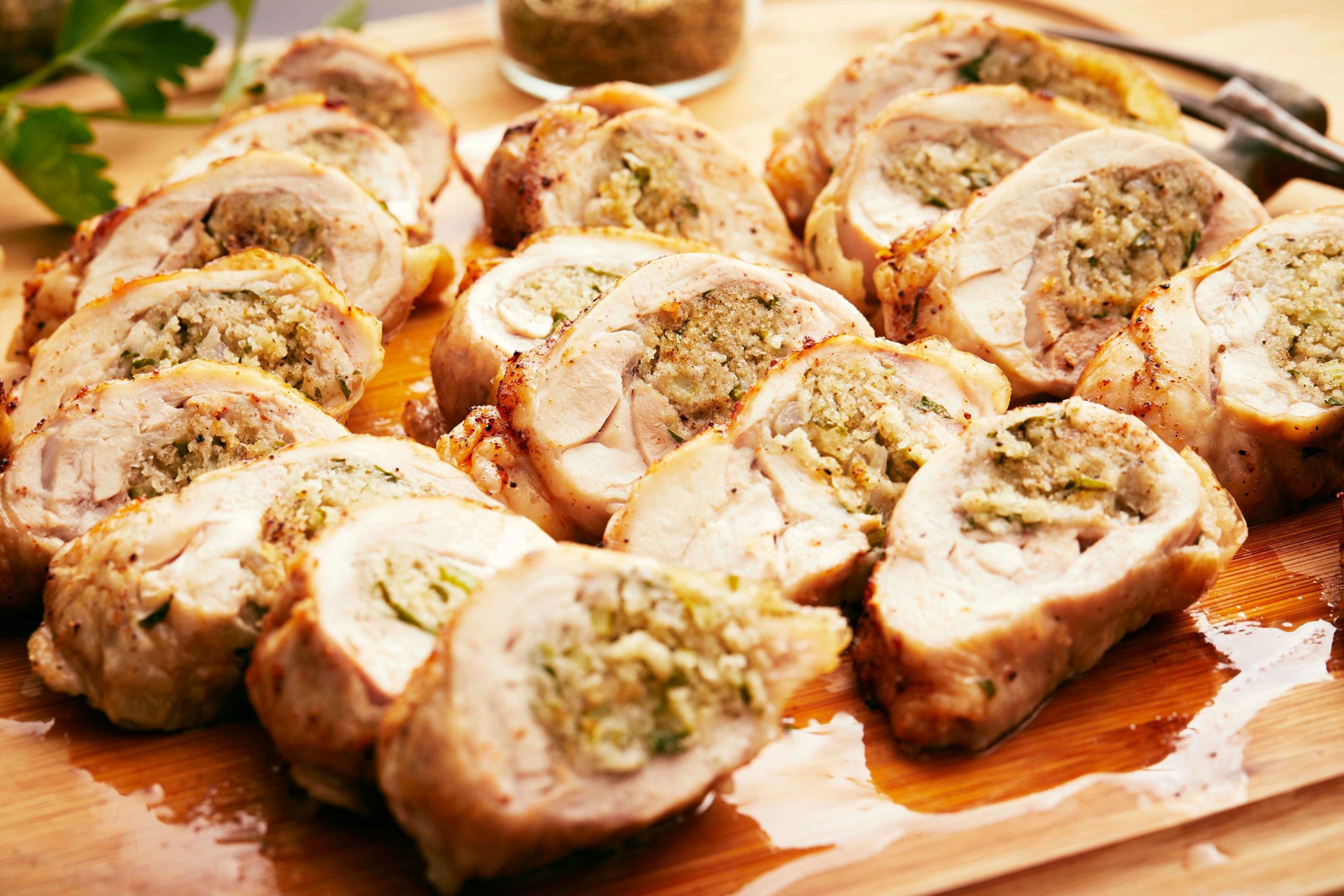 STUFFED CHICKEN LEG ROASTS