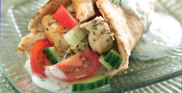 GRILLED CHICKEN PITAS