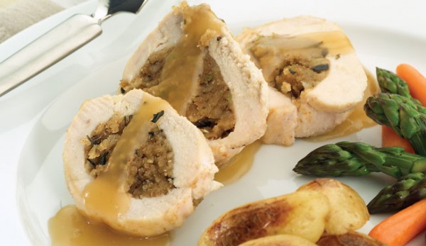 CHICKEN BREAST ROASTS WITH SAVOURY STUFFING